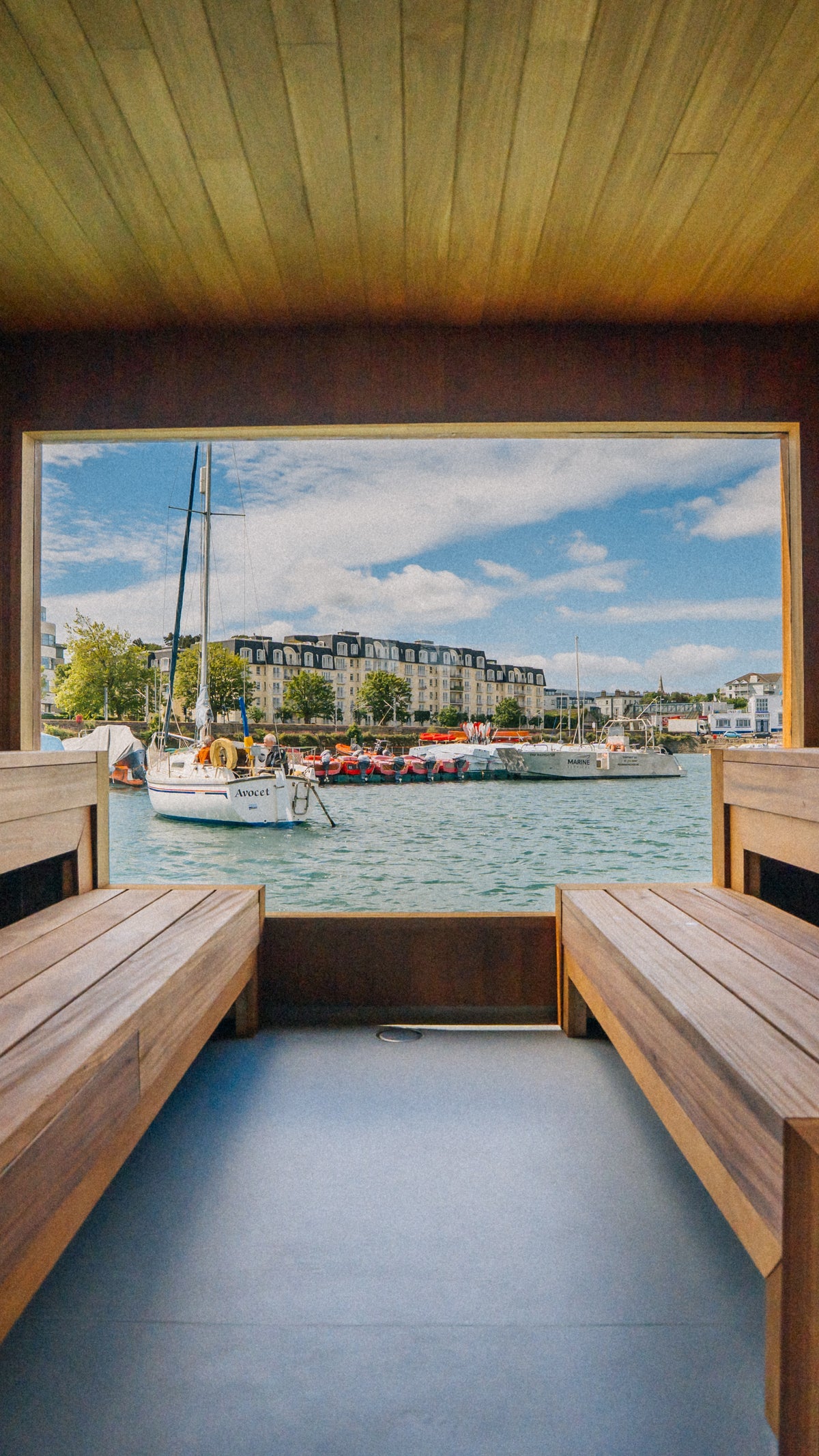 Ireland's first floating sauna, Helios at Coal Harbour, Dún Laoghaire